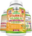 추가 버진 올리브 오일과 신선한 의료 비타민 D3 10000 IU (250mcg) - 면역 지원 - 공동, 뼈, 근육 및 무드 건강을위한 300 Softgels - Non-GMO 비타민 D 보충