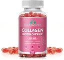 다 교원질 복합체 200MG + Biotin 3000MCG + 비타민 C 50MG - 건강한 머리, 아름다운 피부 및 못 지원을 승진시킵니다! 120 캡슐, 60 일 공급