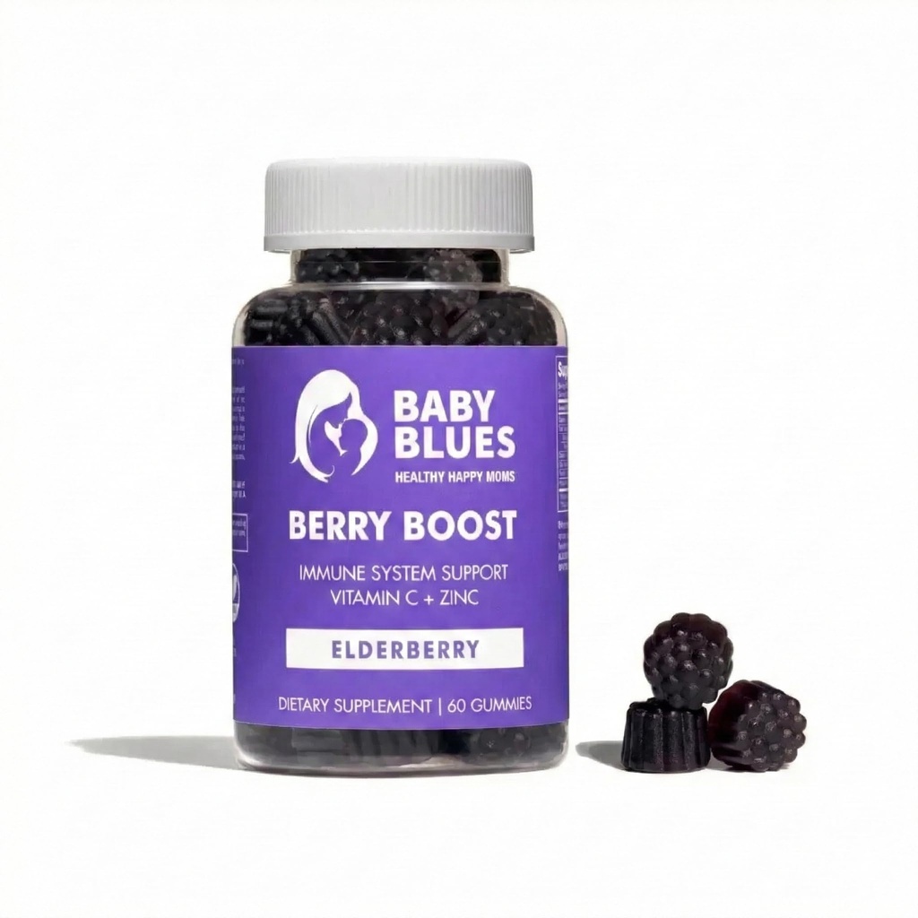 엄마를위한 아기 블루 베리 부스트, 면역 Elderberry Gummies 면역 지원 성인, 비 GMO 면역 체계 비타민 부스터 비건 글루텐 무료 구미, 60pcs에 대한 비타민 C와 아연 보충