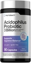 Horbäach Probiotic for Women & Men's Digestive Health | 3 억 CFU | 90 캡슐 | 비 GMO & 글루텐 무료