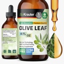 BIO KRAUTER 올리브 리프 추출물 액체 - Immune 지원을위한 올리브 리프 소총 - 알코올 및 설탕 무료 - Vegan Drops 4 Fl.Oz.