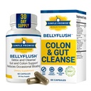 BellyFlush - 밀크 이틀 및 벤토나이트 클레이와 젠틀 콜론 및 Gut Cleanse 보충 - 대체, Debloat, Digestive Detox & Flushing - 60 캡슐 지원