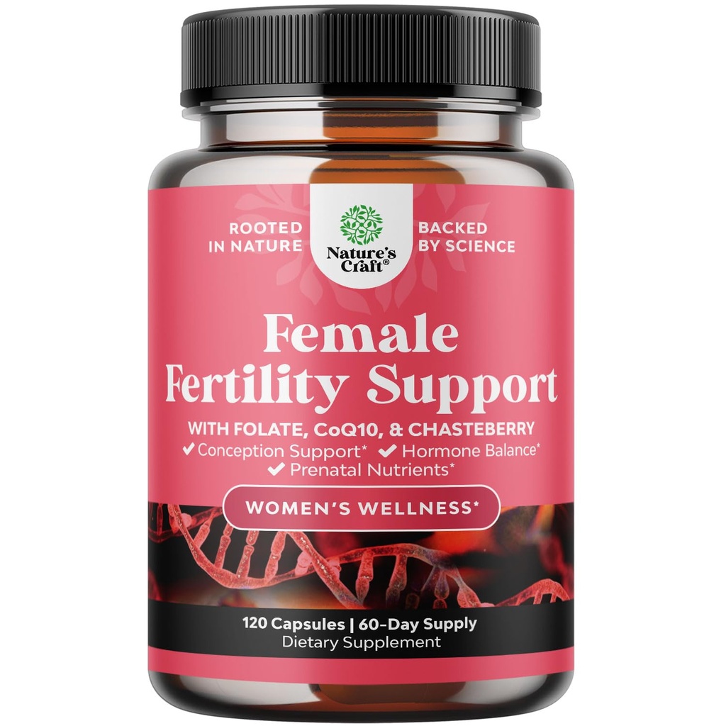Prenatal Multivitamins 여성을위한 Fertility Supplement - Prenatal Choline Inositol Folate Chasteberry 및 CoQ10 Fertility Blend for Women to Promot Faster Conception