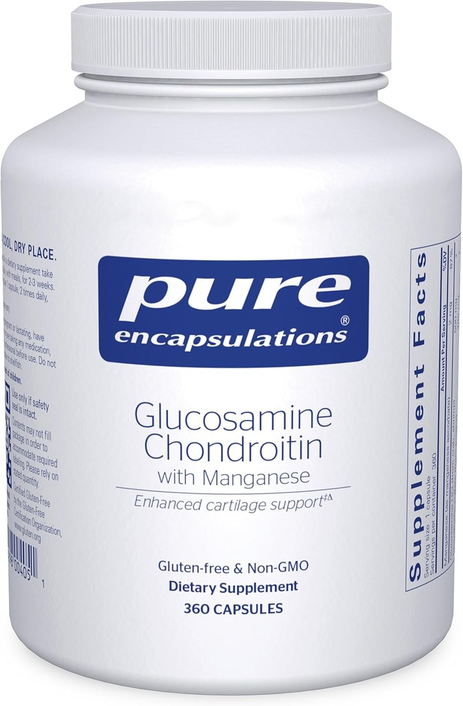 순수 캡슐화 Glucosamine Chondroitin Manganese | 합동 지원, 안락, Mobility, Cartilage Integrity 및 건강, 커넥티드 티슈* | 360 캡슐