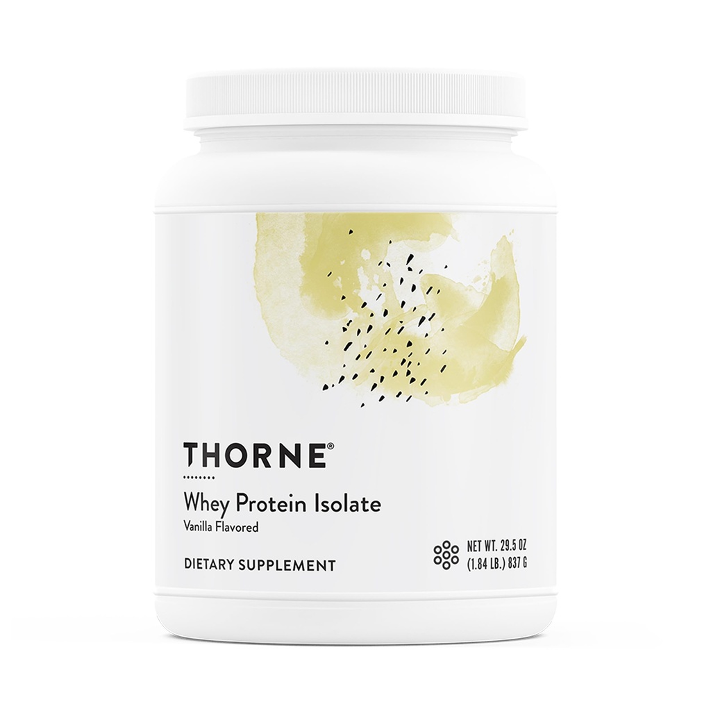 THORNE - Whey Protein Isolate - 21 그램의 Easy-to-Digest Whey Protein Powder - 스포츠 인증 - Vanilla - 29.5 Ounces - 30 서빙