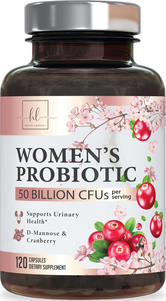 여성 소화 건강 지원을위한 Probiotics - 90 억 CFU 여성 프로바이오틱스, 16 Strains, Cranberry, Prebiotics, PH, Immune, Urinary, & Feminine 건강 지원, 120 캡슐을 가진 질 Probiotics
