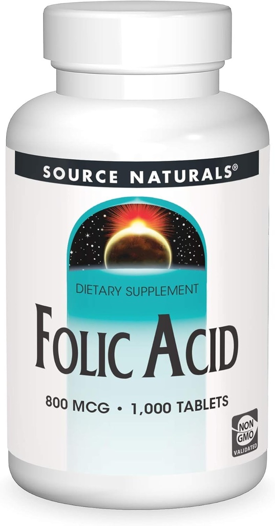 근원 자연적인 Folic 산 800 mcg 규정식 보충교재 - 1000의 정제