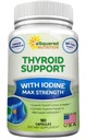 ASquared 영양 프리미엄 Thyroid 지원은 Iodine (180 캡슐)와 보충 - 최고의 초본 & 비타민 복합 알약 w / B12, Ashwagandha, Bladderwrack & Kelp - 건강한 호르몬 및 에너지를위한 헬퍼
