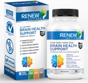 Renew Actives Brain Health Support - Bacopa 300MG, Ginkgo 100MG, 2 캡슐 당 Lion 's Mane 200MG - Cognitive Health, 향상된 메모리를 지원하며 Focus & Mood를 홍보합니다. - 90 캡슐