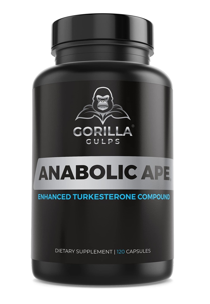 Gorilla Gulps | 신진 대사 Ape – 향상된 Turkesterone 화합물 | Turkesterone, Creatinol-O-Phosphate, Ashwagandha, Bioperine | 실험실 테스트 | 120 Vegan 캡슐 | 최대 강도
