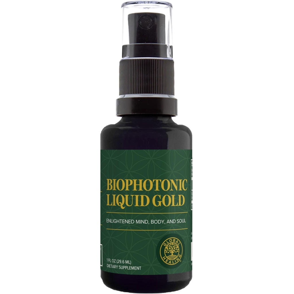 글로벌 치유 센터 - Biophotonic 액체 골드 보충 스프레이 - 1 Fl Oz