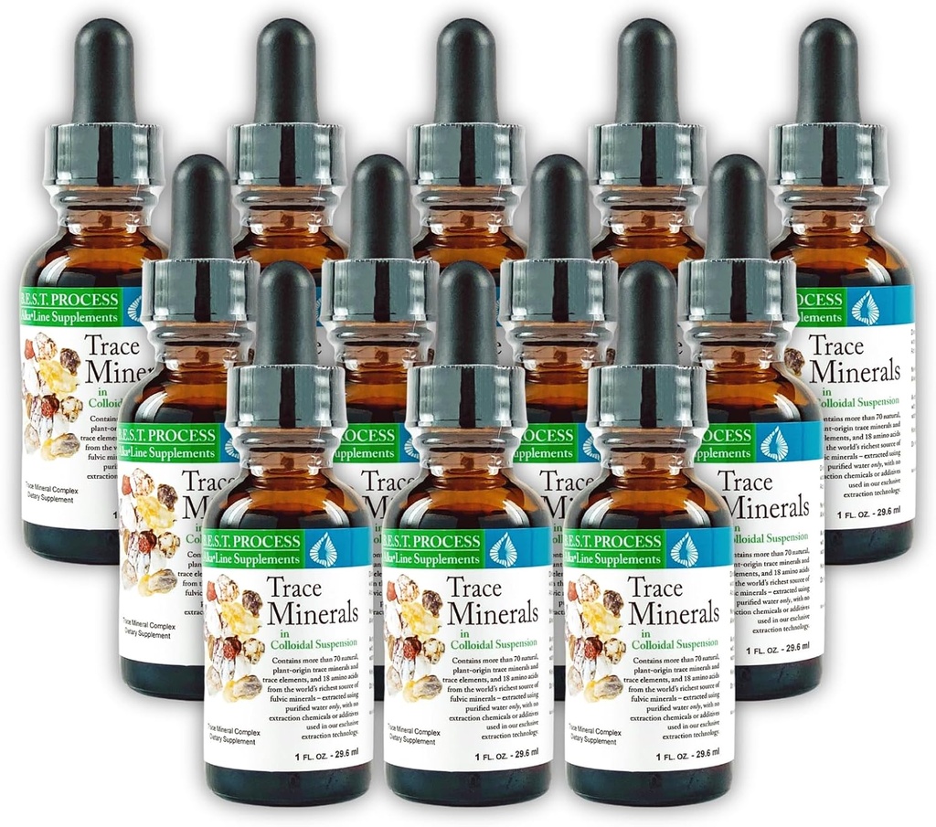 콜로이드 서스펜션 (12 팩) Morter HealthSystem Best Process Alkaline - Nutrient Dense Trace Elements, Fulvic Minerals & Amino Acids에서 Morter Trace 광물
