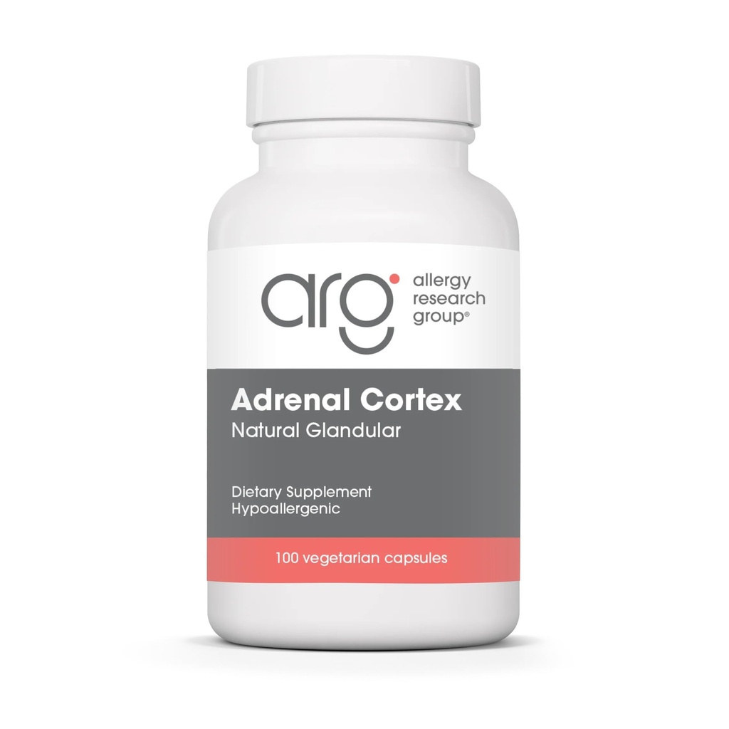 알레르기 연구 그룹 Adrenal 외피 지원 - Adrenal Glandular 보충교재, 면역 기능, 100mg Adrenal 추출물, Bovine - 100 조사