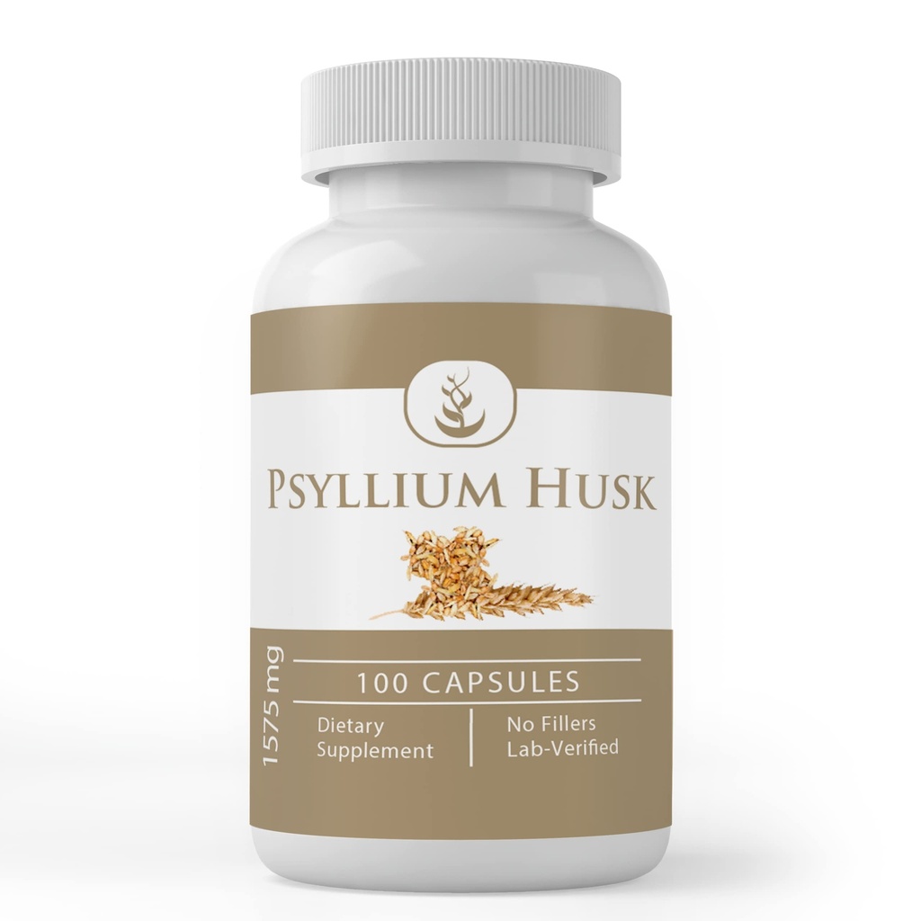 순수한 본래 성분 Psyllium Husk 캡슐 (100의 캡슐) 섬유 분말 보충교재, 첨가물 없음 또는 충전물, 확인되는 실험실