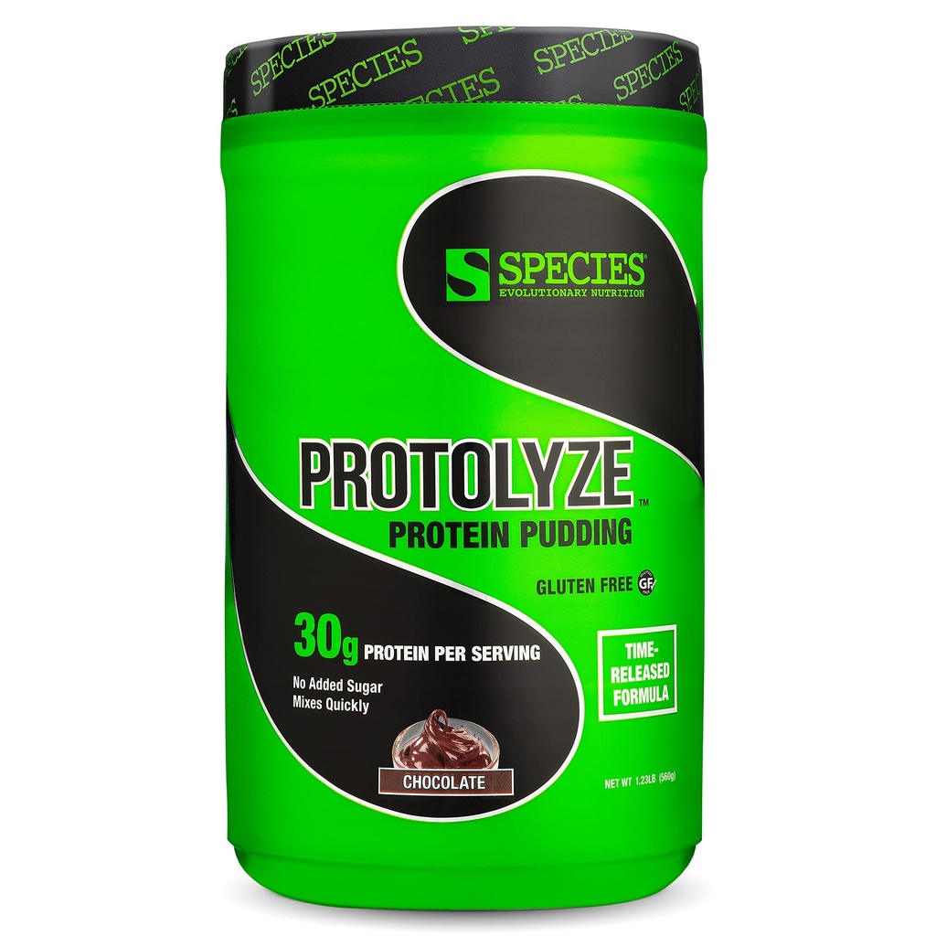 Species 영양 Protolyze Protein Pudding, 근육 건물 단백질 분말의 30 그램, 낮은 칼로리 & Carb, Zero Sugar, Chocolate