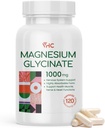 VHC 마그네슘 글리세라이드 1000mg, 높은 흡수 최대 킬레이트 순수한 마그네슘 글리세라이드 여성과 남성, 비 GMO 없음 글루텐, 미국에서 만드는 120 Veggie 모자