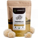 유기 Tremella 버섯 분말 보충교재 100g | 순수한 과일 몸 10:1 고강도 눈 버섯 추출물 | 10% Beta-D 포도당 | 16,600mg 익지않는 동등물 봉사 | 피부 Hydration & 뇌 지원