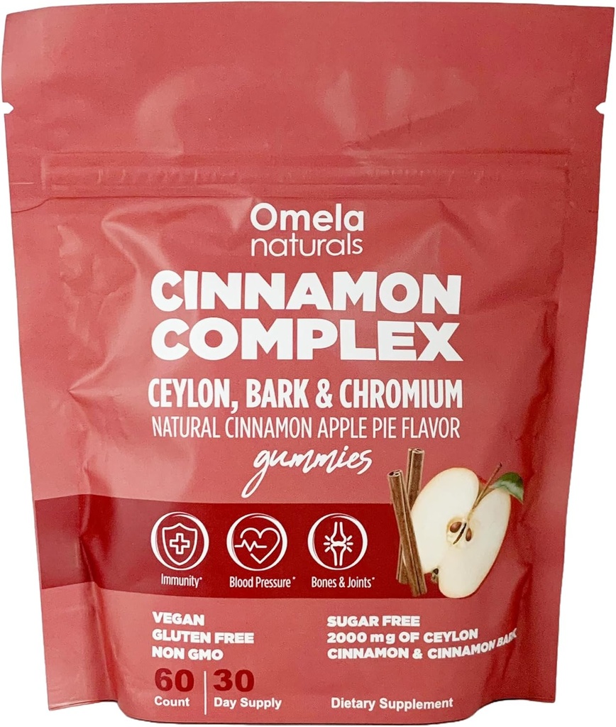 슈가프리 케일론 신나몬 복합 향| 면역 보조제 | 2000mg Cinnamon Complex with Chromium | Vegan, Non-GMO, 글루텐 프리| 60ct
