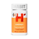 Habit Energy Supplement (60 캡슐) - 새로운 모습, 지원 에너지, 경고 및 초점, 자연 카페인, 비타민 B & C, 녹차 추출물, Vegan, 비 GMO (1 팩)