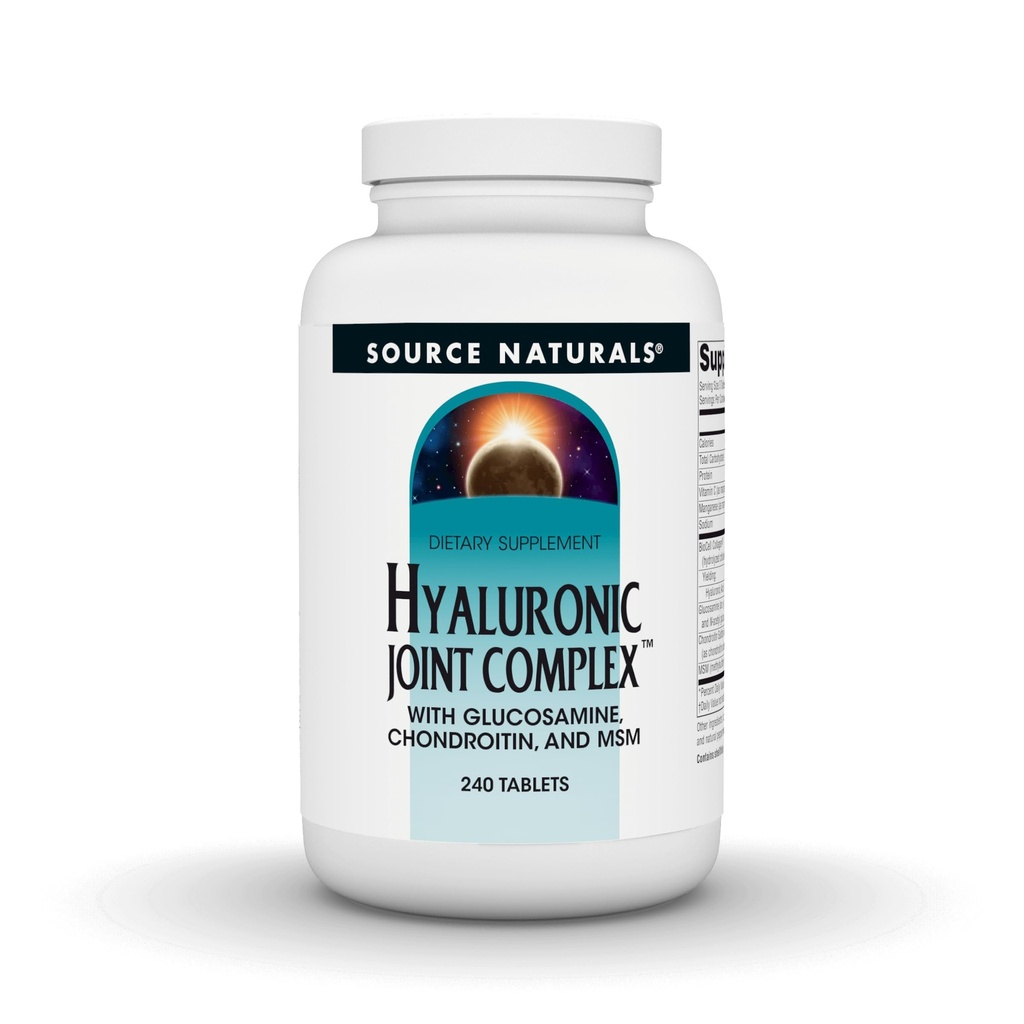 Source Naturals Hyaluronic Joint Complex with Glucosamine, Chondroitin & MSM Extra Strength - 240 정제