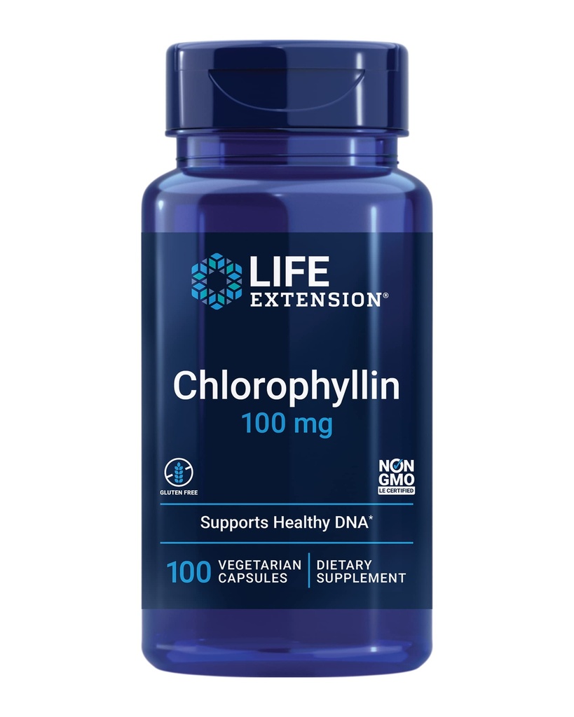 생활 연장 Chlorophyllin, 산화 방지제 & DNA 건강 지원, 글루텐 자유로운, 비 GMO, 채식주의자, 100 채식 캡슐