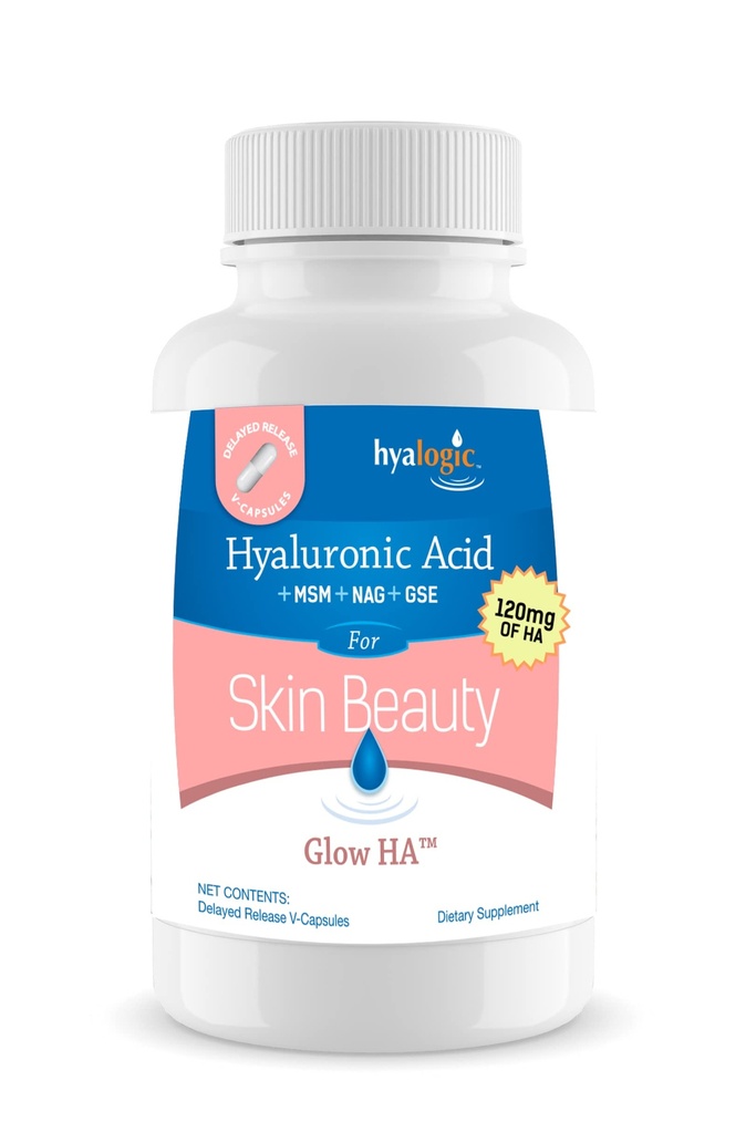 Hyalogic 120 Mg Hyaluronic 산 지연된 방출 캡슐 – 피부 보충교재 w/Glucosamine MSM – 몸 건강 음식 보충교재 w/Grape씨 추출물 – 채식주의자 & 비 GMO 규정식 보충교재 (30 조사)