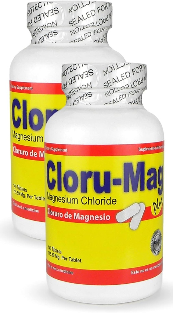 마그네슘 염화물 정제 - CLORU-MAG PLUS 2 팩 - (CLORURO DE MAGNESIO)
