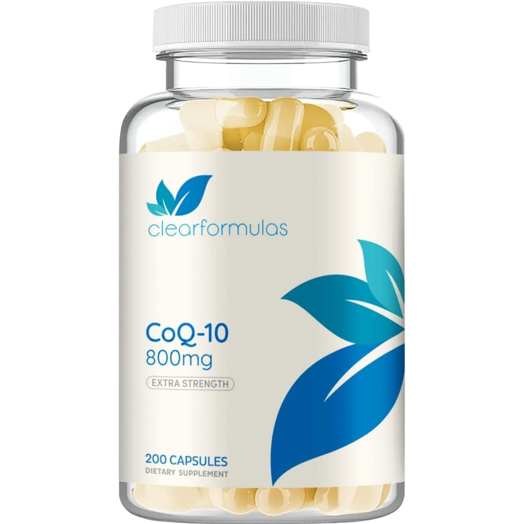 여분 힘 CoQ10 800mg - 빠른 흡수 Coenzyme Q10 800mg 심장 에너지와 시효 지원을 위한 유력한 산화제 - 높은 안정성 CoQ10 Ubiquinone 모자 - cGMP 미국 실험실 (100의 서빙)에서 만드는