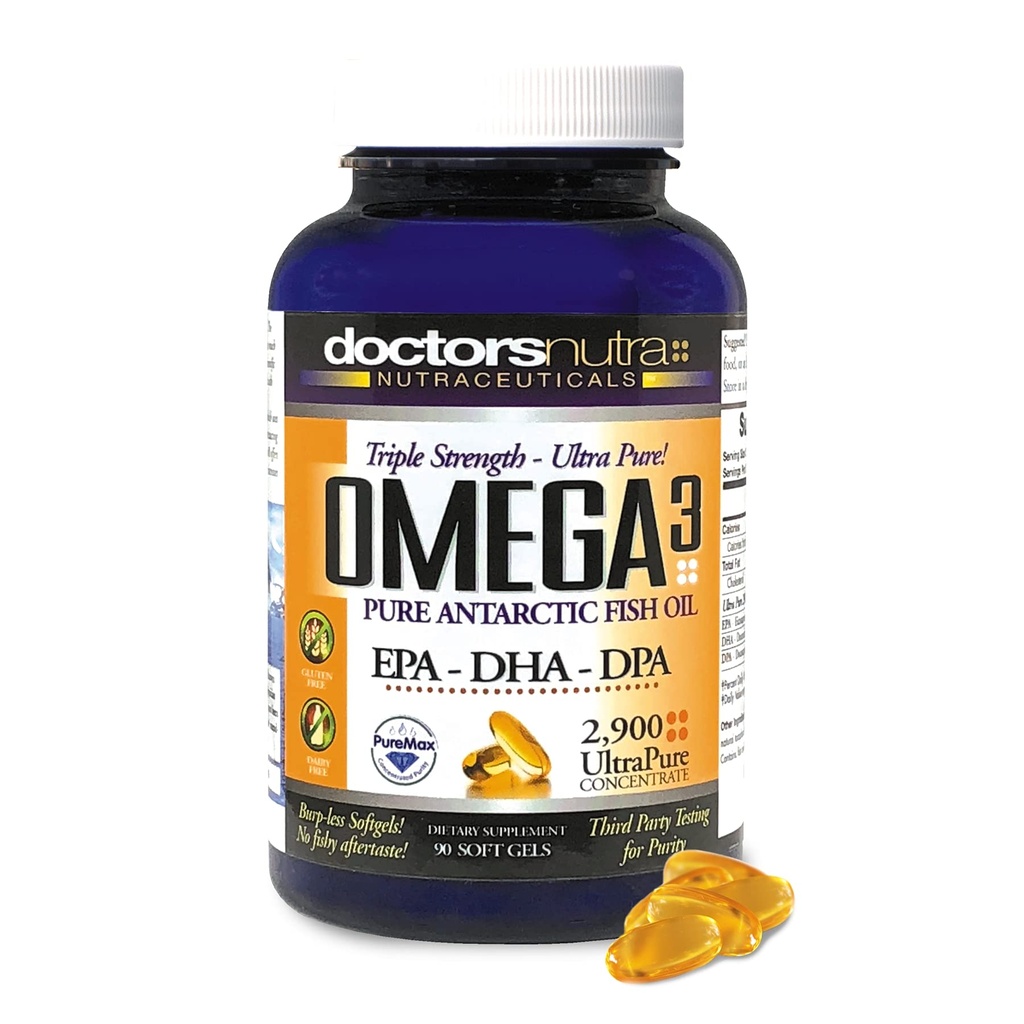 오메가 3 DPA 물고기 기름 2,900 밀리그램 트리플 강도 울트라 순수 농축, EPA-DPA-DHA, SoftGels - 30 서빙
