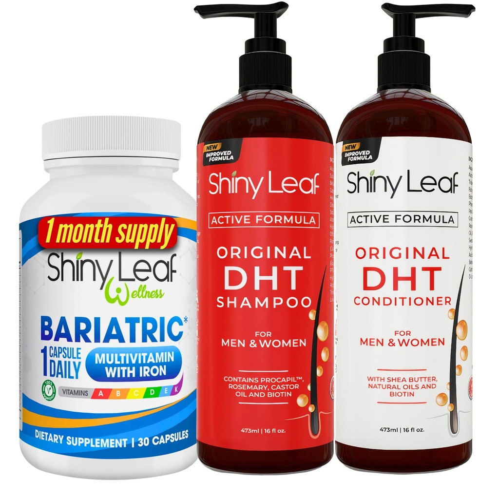 철과 DHT 차단제 샴푸 및 컨디셔너, 탈모 샴푸 및 컨디셔너를 가진 Bariatric Multivitamin와 여성과 남자를 위한