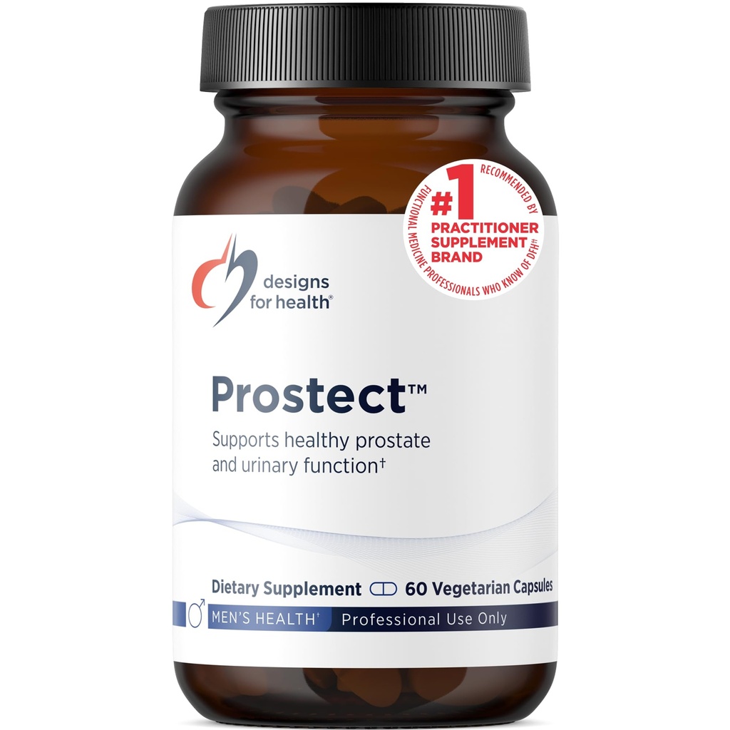 건강 Prostect를 위한 디자인 - Men - Urinary Function + Prostate Support - Cranberry, Pollen + Pomegranate Extract - Men's Health Supplement (60 캡슐)