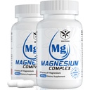 마그네슘 복합 보충교재 8 모양, 500mg 마그네슘 글리세라이드, 말레이트, 구연산염, Calm를 위한 높은 흡수 Mg, 잠, 계류 & 건강한 근육, 2, 총 120의 채식주의자 캡슐의 팩