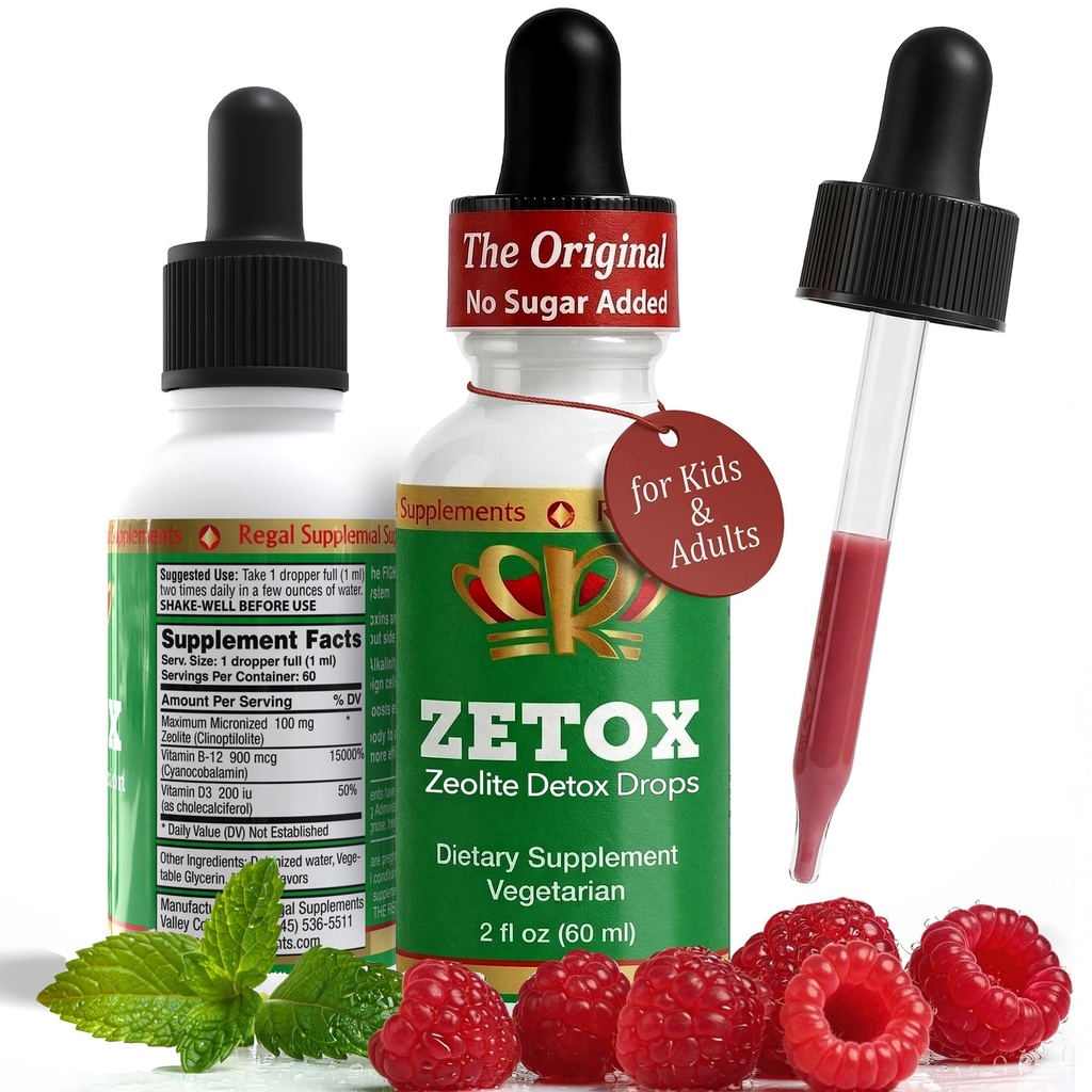 ZETOX | 아이와 어른을 위한 비석 디톡스 | 메틸 비타민 B12, D3 강화 | 프리미엄급 액셀클린라이트 비석비행기 | Gentle Daily Detox, Energy, Focus(60 서빙) 지원