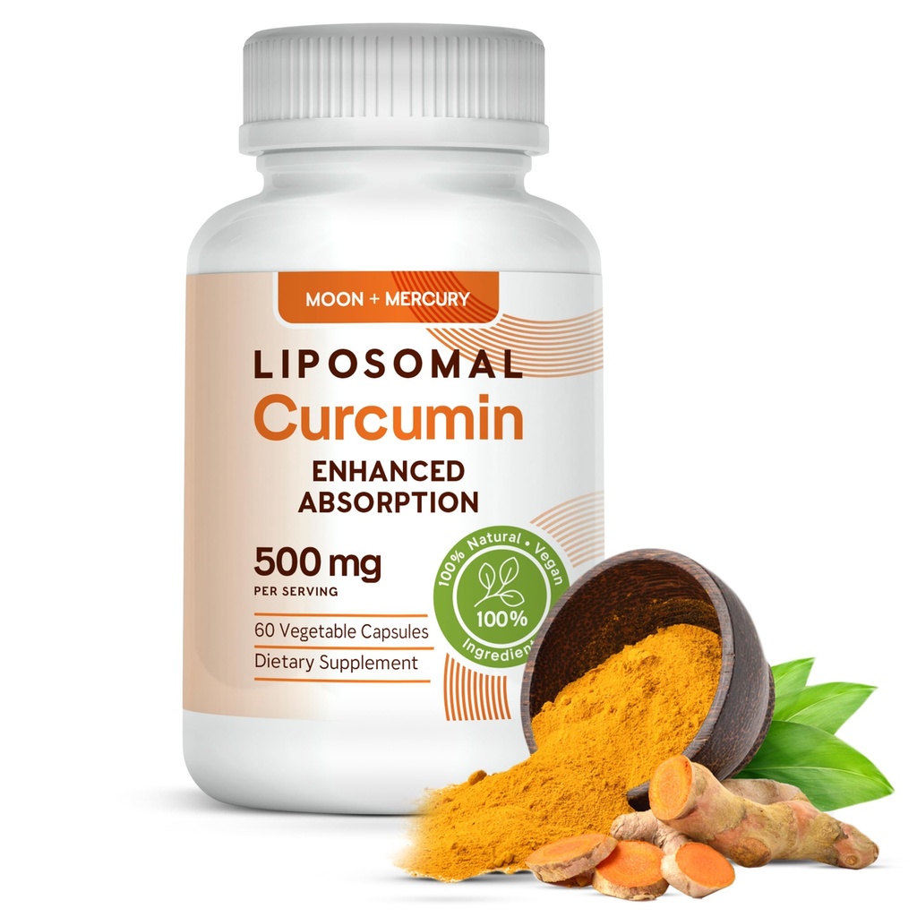 Liposomal 심황 Curcumin 500mg - 60 심황 Curcumin는 캡슐을 보충합니다