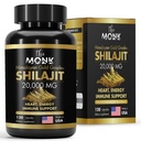 Fulvic 산, Humic 산, 85 + 미네랄 - 골드 등급 플러스 유기 Shilajit - 수지와 동일 - 에너지, 체력, 뇌 지원 - 120 캡슐 - 미국에서 만든