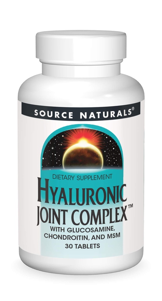 Source Naturals Hyaluronic Joint Complex with Glucosamine, Chondroitin & MSM - 30 정제