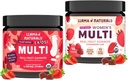 Llama Naturals Real Fruit Multivitamin Gummies | 어린이 및 여성 전체적인 식품 기반 비타민 | 추가 Cane Sugar | 유기, 채식주의자, 체용 | 90 ct & 120 ct | 딸기