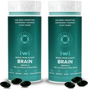 아이위 생활 뇌 Omega-3, 120 Softgels (60의 서빙), EPA + DHA, 초점, 기억 및 무드 지원 규정 식 보충교재, Krill & 물고기 기름 대안, No Fishy Aftertaste를 가진 Vegan 식물 기초 조류 Omega-3