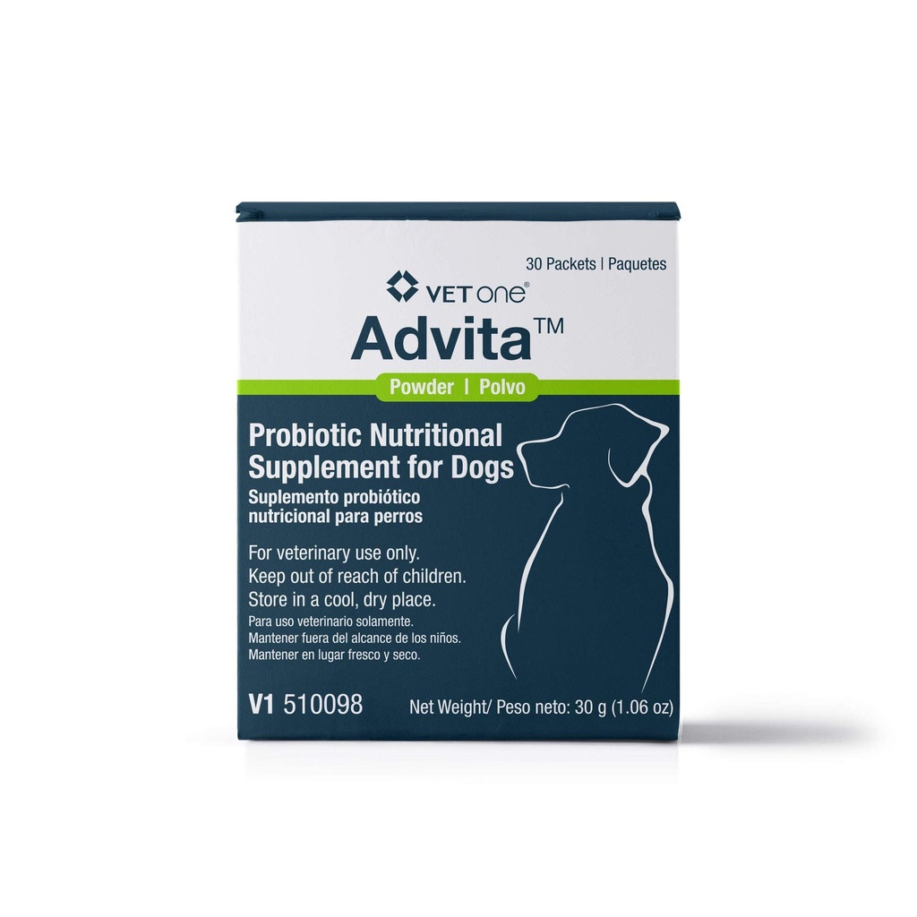 개를위한 VetOne Advita Probiotic 영양 보충 - 30, 1 g 패킷
