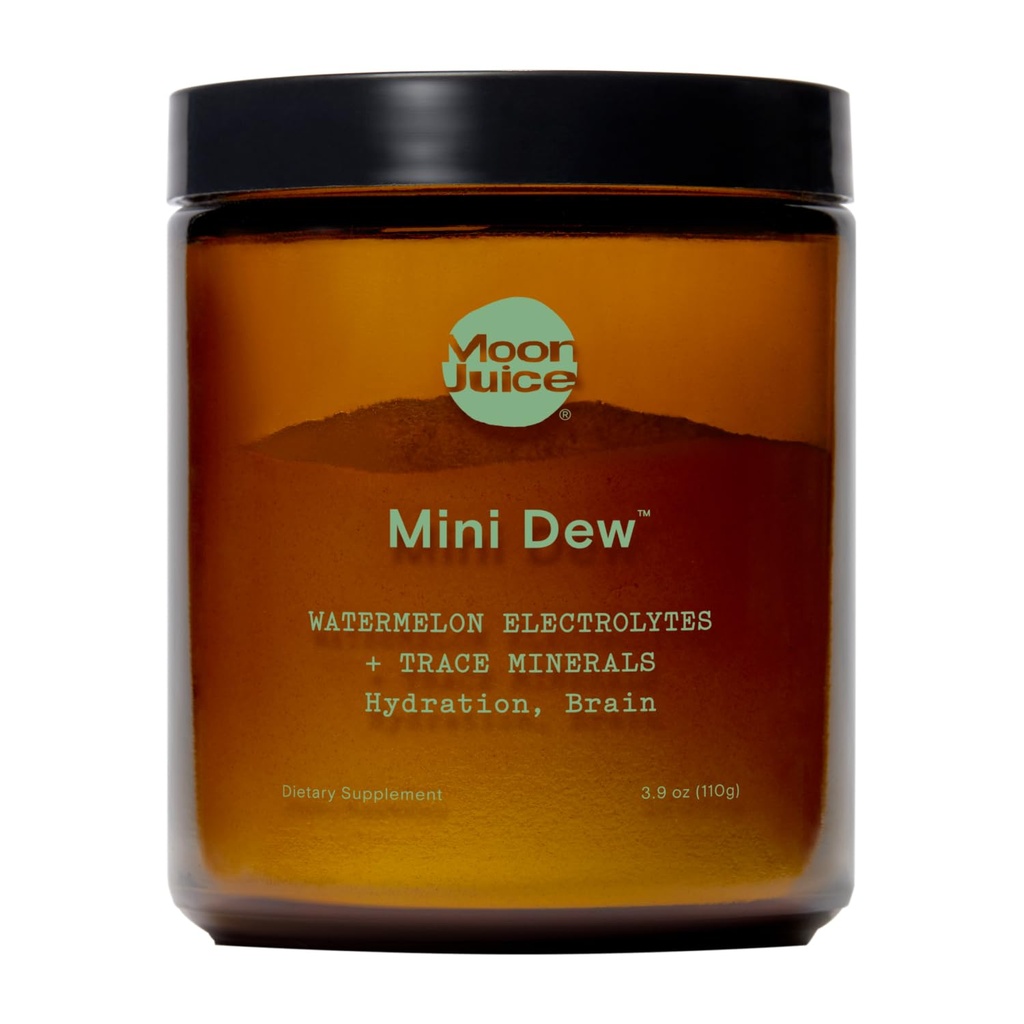 Moon Juice Mini Dew Electrolytes Powder - Sugar Free Minerals & Electrolyte Hydration Powder for Instant Hydration & Brain Support - 마그네슘, 칼슘, 칼륨, 핑크 소금, 수박, 30 서빙