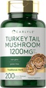 Carlyle 터키 꼬리 버섯 캡슐 | 1200mg | 200 개 | Non-GMO & 글루텐 무료 추출물