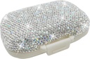 Bling Pill Case for Purse Medicine Vitamin Container Holder Pocket Pill Case Vitamin/Fish Oil/Supplement Travel Medicine Kit (8 구획 은)