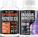 Fadogia Agrestis 1400mg 및 Tongkat Ali 1000mg를 가진 Phosphatidic 산 2000mg 최대 힘, 에너지 & 근육 건물 뭉치