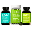 Flatter Me Digestive Enzymes, Daily Cleanse Acne Supplement 및 Chlorophyll, 3-Step Wellness Set, Digestive & Gut Health와 함께 HUM Green Detox 번들