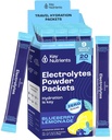 KEY NUTRIENTS Multivitamin Electrolytes Powder Packets - 맛있는 Blueberry Lemonade 20 Pack Hydration Packets - 여행 Hydration Powder - 설탕 없음, 칼로리 없음, 글루텐 무료 - 미국에서 만든