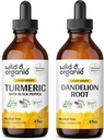 야생 & 유기 심황 Tincture 4 fl oz & Dandelion 뿌리 Tincture 4 fl oz