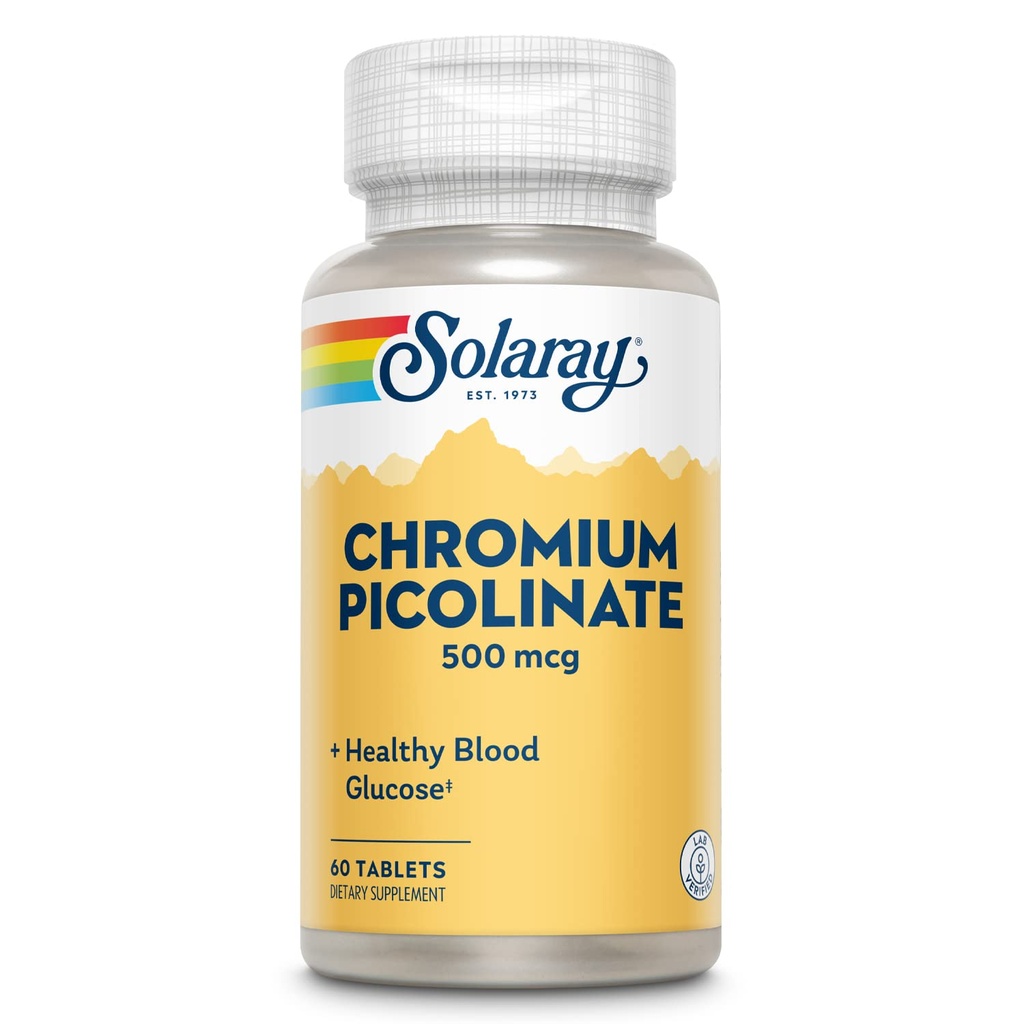 Solaray Chromium Picolinate 정제, 500 mcg | 60 개