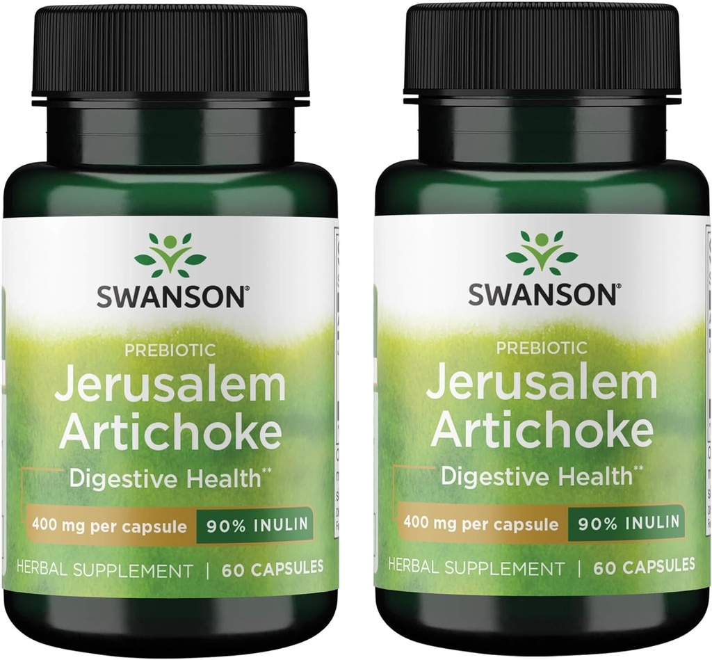 Swanson Prebiotic 예루살렘 Artichoke - 90% Inulin 400 mg 60 모자 (2 팩)
