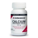 Kirkman - 칼슘 Bisglycinate 킬레이트 200mg - 120 캡슐 - 비타민 D3없이 - 강한 뼈 유지 - Hypoallergenic