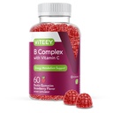 비타민 C - 에너지, 대사 및 면역 지원 - B6, B12, Niacin, Folic 산, Biotin, 칼슘 - Vegan, 글루텐 - 무료 60 조사를 가진 Viteey 비타민 B 복합 Gummies